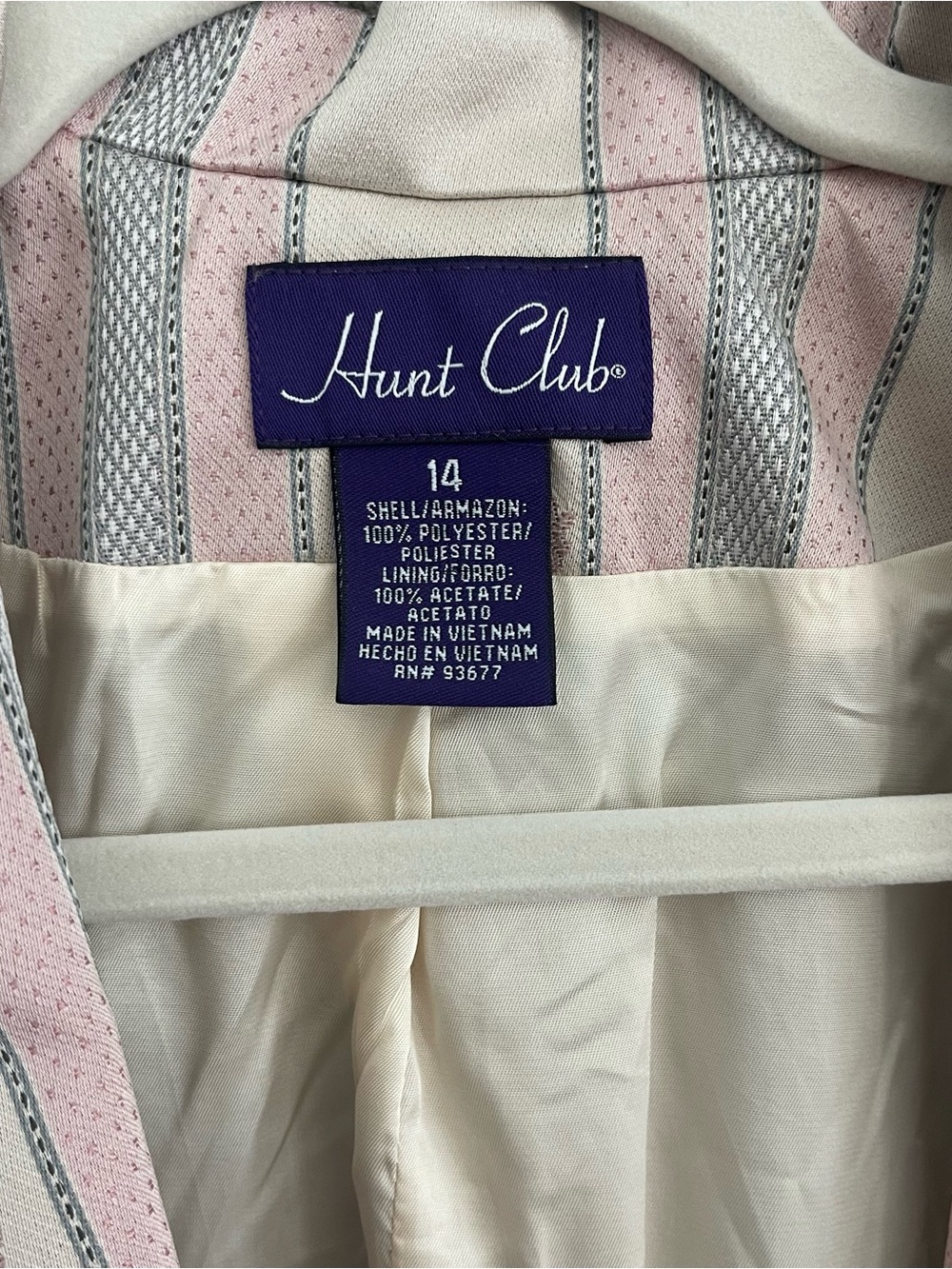 Vintage Hunt Club Pink and Cream
Floral Striped Blazer - Picture 6 of 10